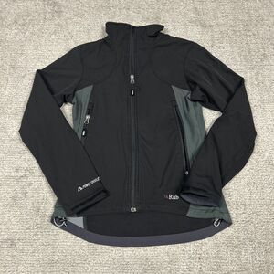 Rab Baltoro Jacket Womens Small Full Zip Polartec Black Power Shield Soft Shell